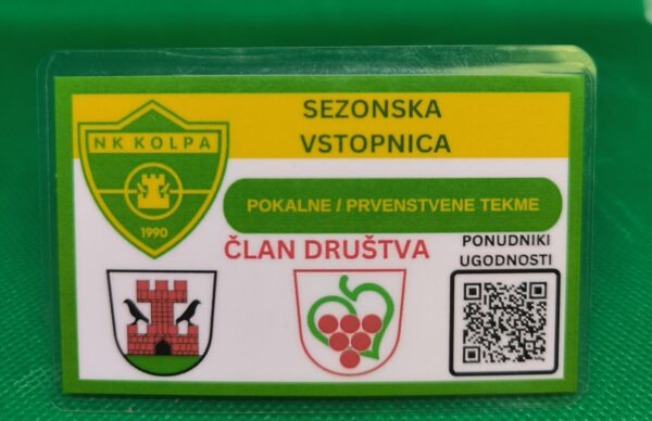SEZONSKA VSTOPNICA ŠD NK KOLPA